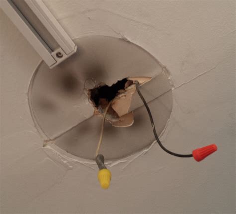 how to replace a ceiling junction box|convert ceiling box to outlet.